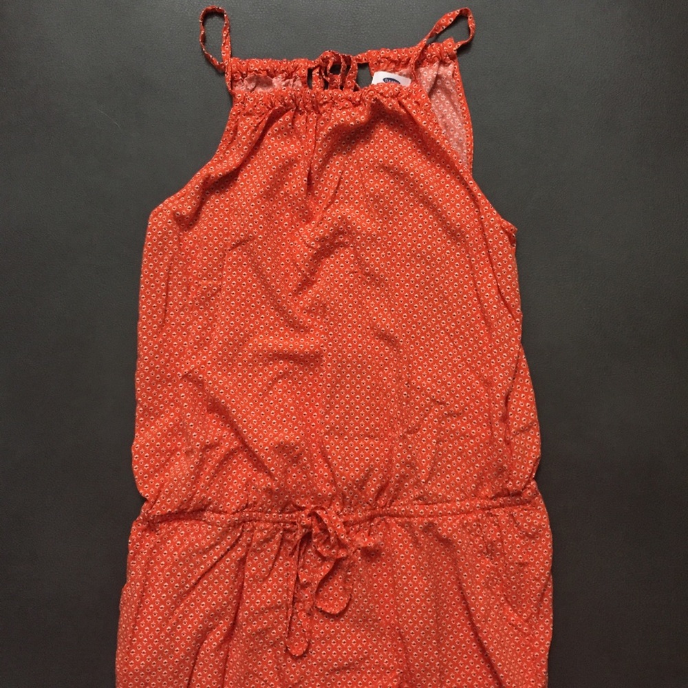 Old Navy orange romper.